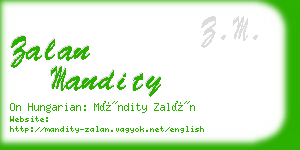 zalan mandity business card